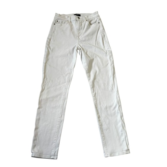 7 For All Mankind Denim - 7 For All Mankind White The High Waist Ankle  Skinny Jeans Women Size 26 | 71-20